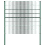 Fence piece with posts iron 1,7 × 1,6 m green - Fence Components