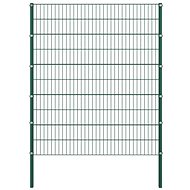 Fence piece with posts iron 1,7 × 2 m green - Fence Components