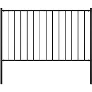Fence section with posts powder coated steel 1,7 × 1 m black - Fence Components