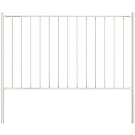 Fence section with posts powder coated steel 1,7 × 1 m white - Fence Components