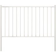Fence section with posts steel powder coated 1,7 × 1,25 m white - Fence Components