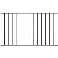 Fence section powder coated steel 1,7 × 1 m black - Fence Components
