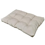 Sandy white upholstered seat pad 120 × 80 × 10 cm - Footstool