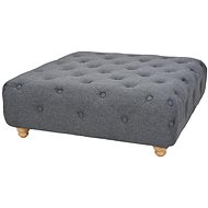 Upholstered ottoman, 80x80x30 cm, dark grey - Footstool