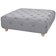 Upholstered ottoman, 80x80x30 cm, light grey - Footstool