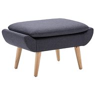Ottoman with textile upholstery 73 × 43 × 42 cm dark grey - Footstool