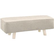 Ottoman cream 80 × 28 × 26 cm textile - Footstool