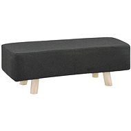 Ottoman dark grey 80 × 28 × 26 cm textile - Footstool