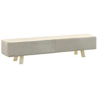 Ottoman cream 120 × 28 × 26 cm textile - Footstool