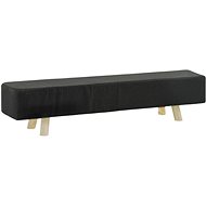 Ottoman dark grey 120 × 28 × 26 cm textile - Footstool