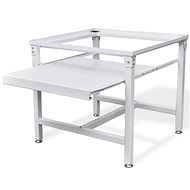 Washing Machine Base with Pull-out Shelf, White - Plinth