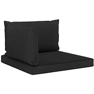 Sofa cushions from pallets 3 pcs black textile - Cushion