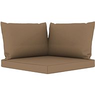 Pallet sofa cushions 3 pcs taupe textile - Cushion