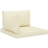 Sofa cushions from pallets 3 pcs cream textile - Cushion