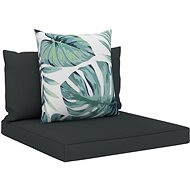 Pallet sofa cushions 3 pcs anthracite textile - Cushion