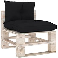 Sofa cushions from pallets 2 pcs black textile - Cushion