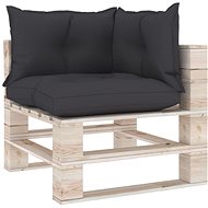 Pallet sofa cushions 3 pcs anthracite textile - Cushion