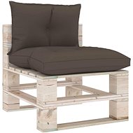 Pallet sofa cushions 2 pcs taupe textile - Cushion
