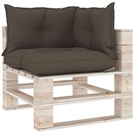 Pallet sofa cushions 3 pcs taupe textile - Cushion