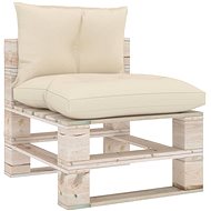 Sofa cushions from pallets 2 pcs cream textile - Cushion