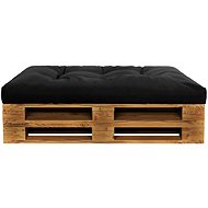 Garden seat cushion black 120 × 80 × 10 cm textile - Cushion