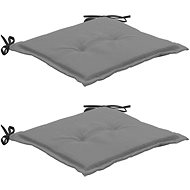 Garden chair pads 2 pcs black-grey 50 × 50 × 3 cm - Cushion