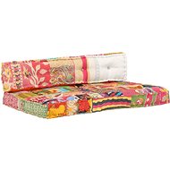 Pallet sofa cushion multicoloured textile patchwork - Cushion