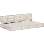 Pallet sofa cushion light brown textile patchwork - Cushion