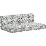 Pallet sofa cushion light grey textile patchwork - Cushion