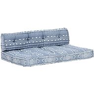 Pallet sofa cushion indigo textile patchwork - Cushion