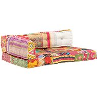 Pallet sofa cushion multicoloured textile patchwork - Cushion