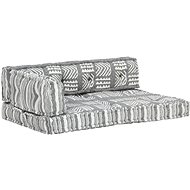 Pallet sofa cushion grey textile patchwork - Cushion