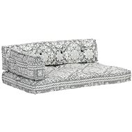 Pallet sofa cushion light grey textile patchwork - Cushion
