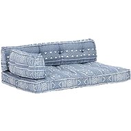 Pallet sofa cushion indigo textile patchwork - Cushion