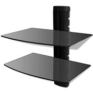 2-level wall shelf for DVD black - Shelf