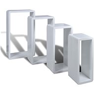 Cube-shaped shelves, white set of four - Shelf