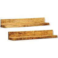Wall shelves made of solid wood 2 pcs - Shelf