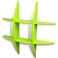 Green floating MDF bookshelves\DVD - Shelf