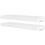 2 white MDF floating wall shelves for storing\displaying books\DVD - Shelf