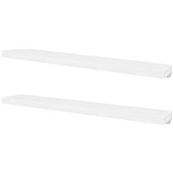 2 white floating MDF wall shelves for storing\displaying books\DVD - Shelf
