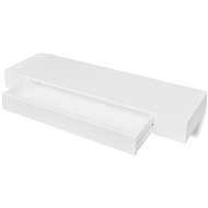 Floating wall shelf with 1 drawer MDF white - Shelf