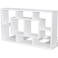 Floating wall shelf open, 8 compartments, white - Shelf