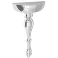 Shelf<br />wall console table, aluminium silver 35x17x81 cm - Shelf