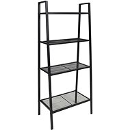 Ladder bookshelf with 4 rungs metal black - Shelf
