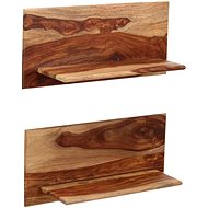Wall shelves 2 pcs 58 × 26 × 20 cm solid sheesham wood - Shelf