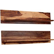 Wall shelves 2 pcs 118 × 26 × 20 cm solid sheesham wood - Shelf