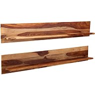 Wall shelves 2 pcs 169 × 26 × 20 cm solid sheesham wood - Shelf