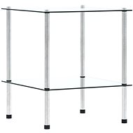 2-tier shelf transparent 40 × 40 × 47 cm tempered glass - Shelf