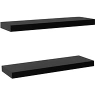 Floating wall shelves 2 pcs black 60 × 20 × 3,8 cm - Shelf