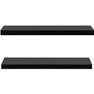 Floating wall shelves 2 pcs black 100 × 20 × 3,8 cm - Shelf